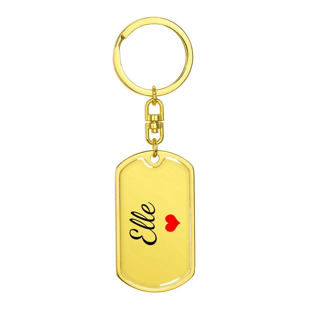 Elle Keychain – Custom Name Keychain for Women
