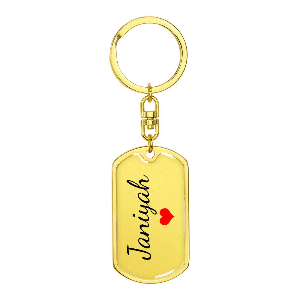 Janiyah Keychain – Name Keychain for Women