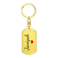 Load image into Gallery viewer, Janiyah Keychain – Name Keychain for Women
