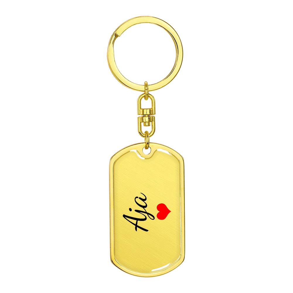 Aja Keychain – Custom Name Keychain for Women