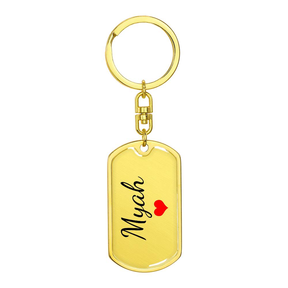 Myah Keychain – Custom Name Keychain for Women