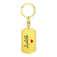 Load image into Gallery viewer, Judith Keychain – Custom Name Keychain for Women
