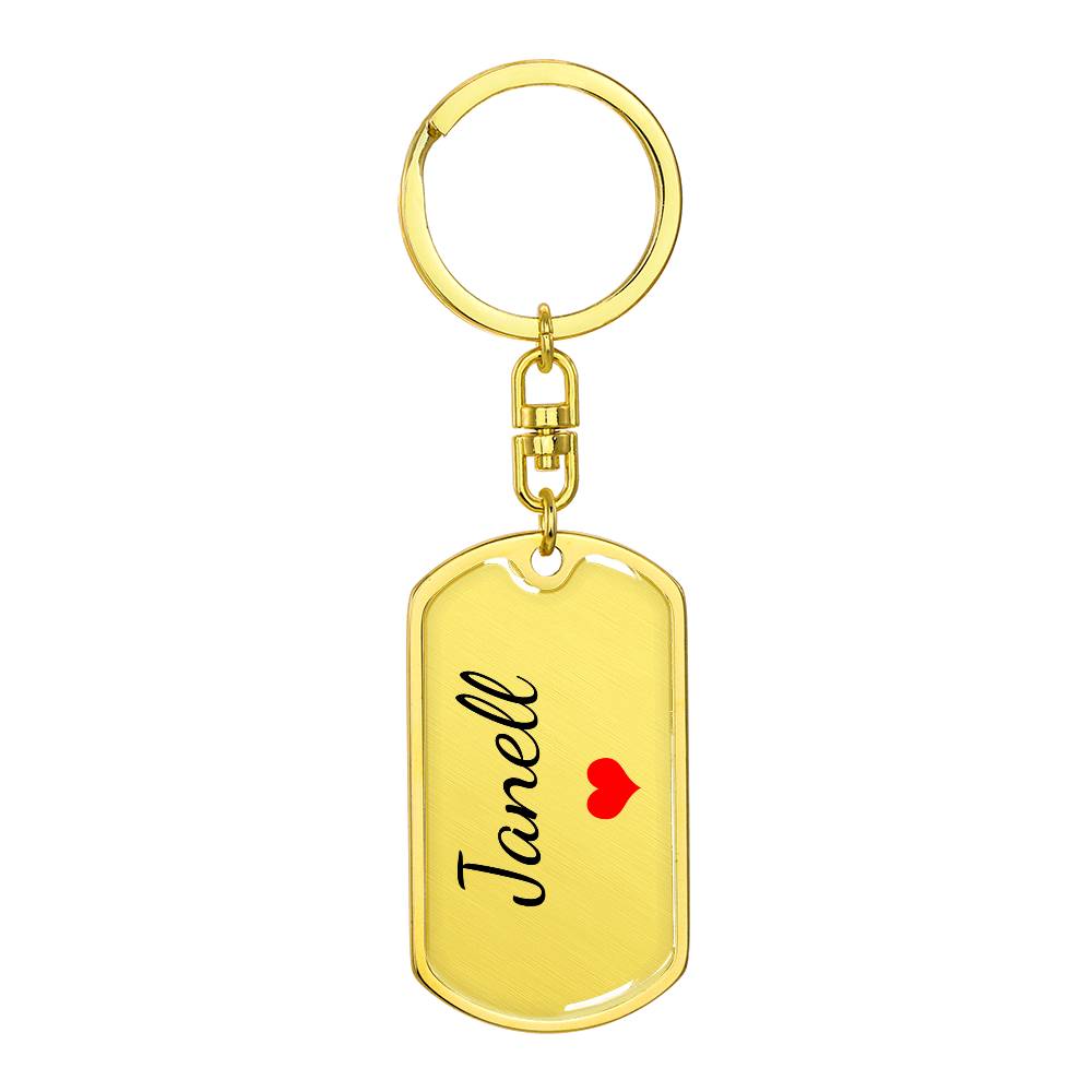 Janell Keychain – Custom Name Keychain for Women