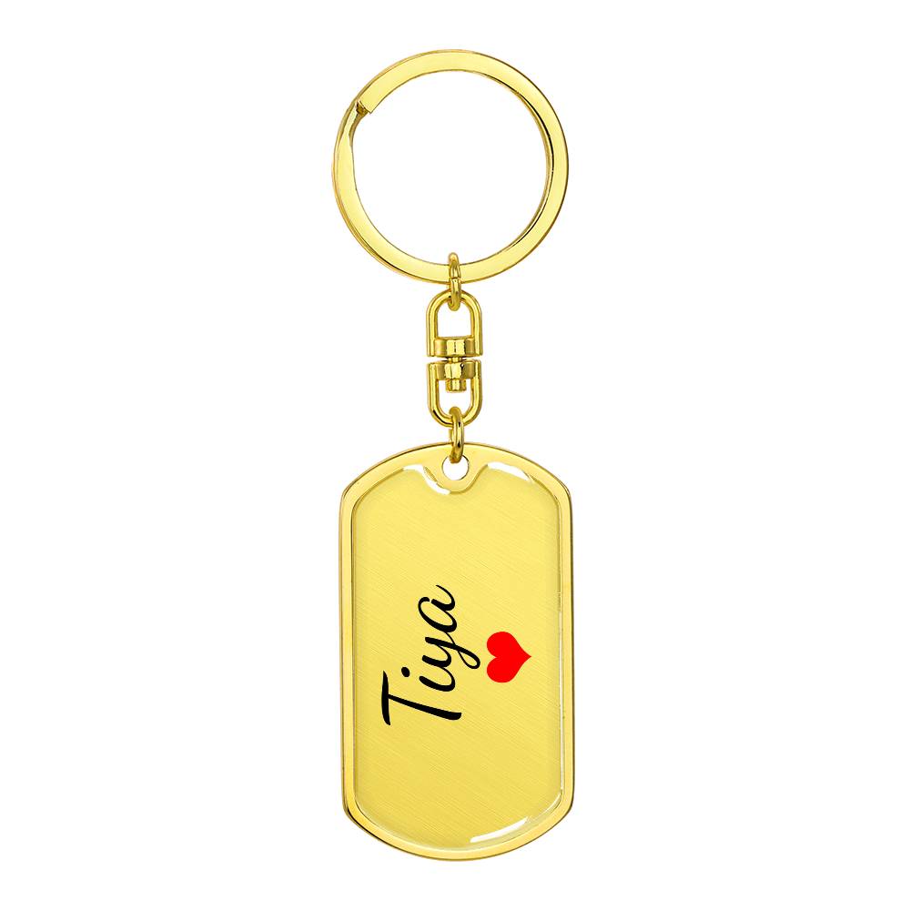 Tiya Keychain – Custom Name Keychain for Women