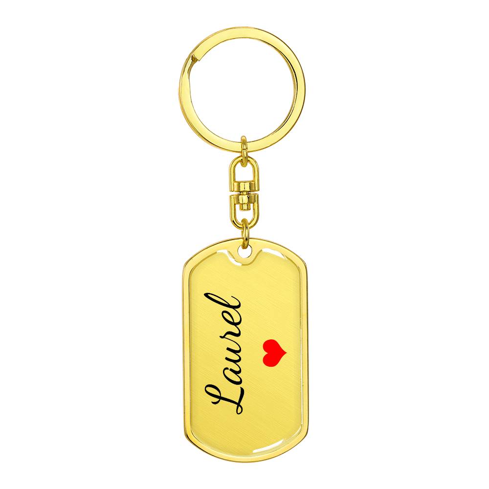 Laurel Keychain – Custom Name Keychain for Women