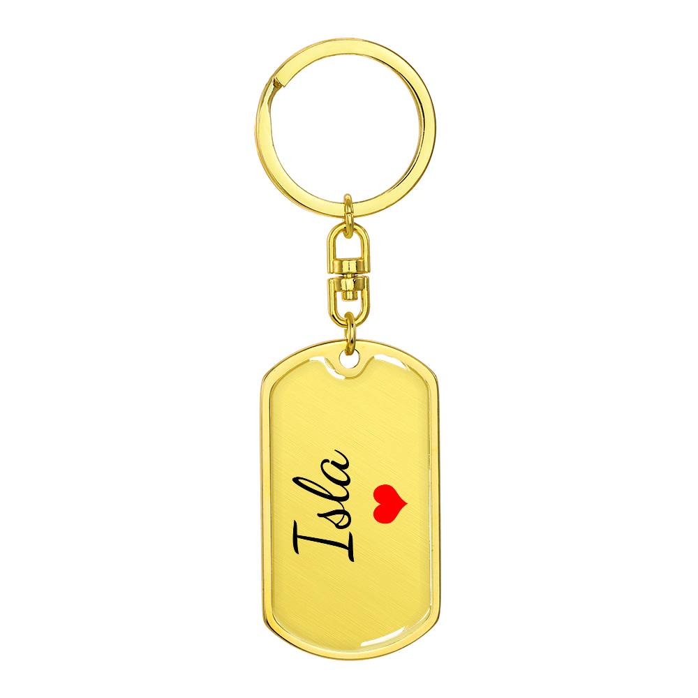 Isla Keychain – Custom Name Keychain for Women