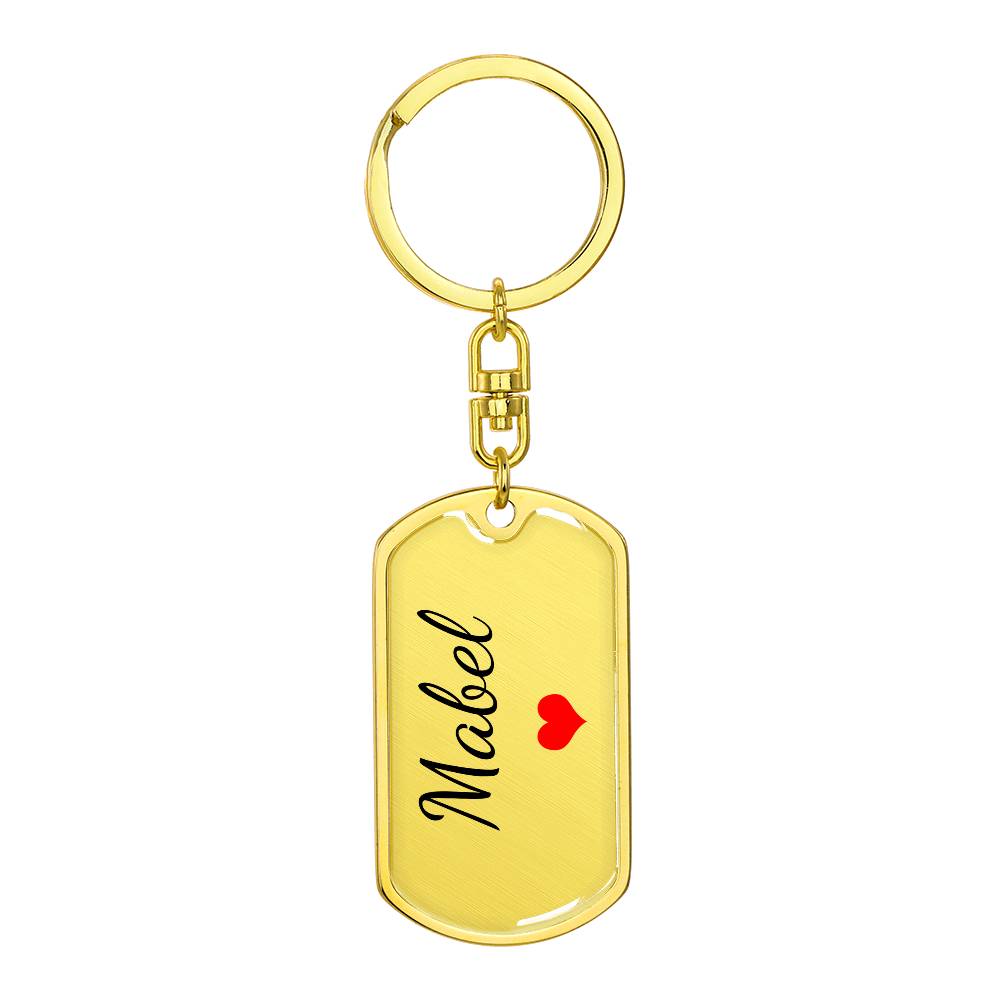 Mabel Keychain – Custom Name Keychain for Women