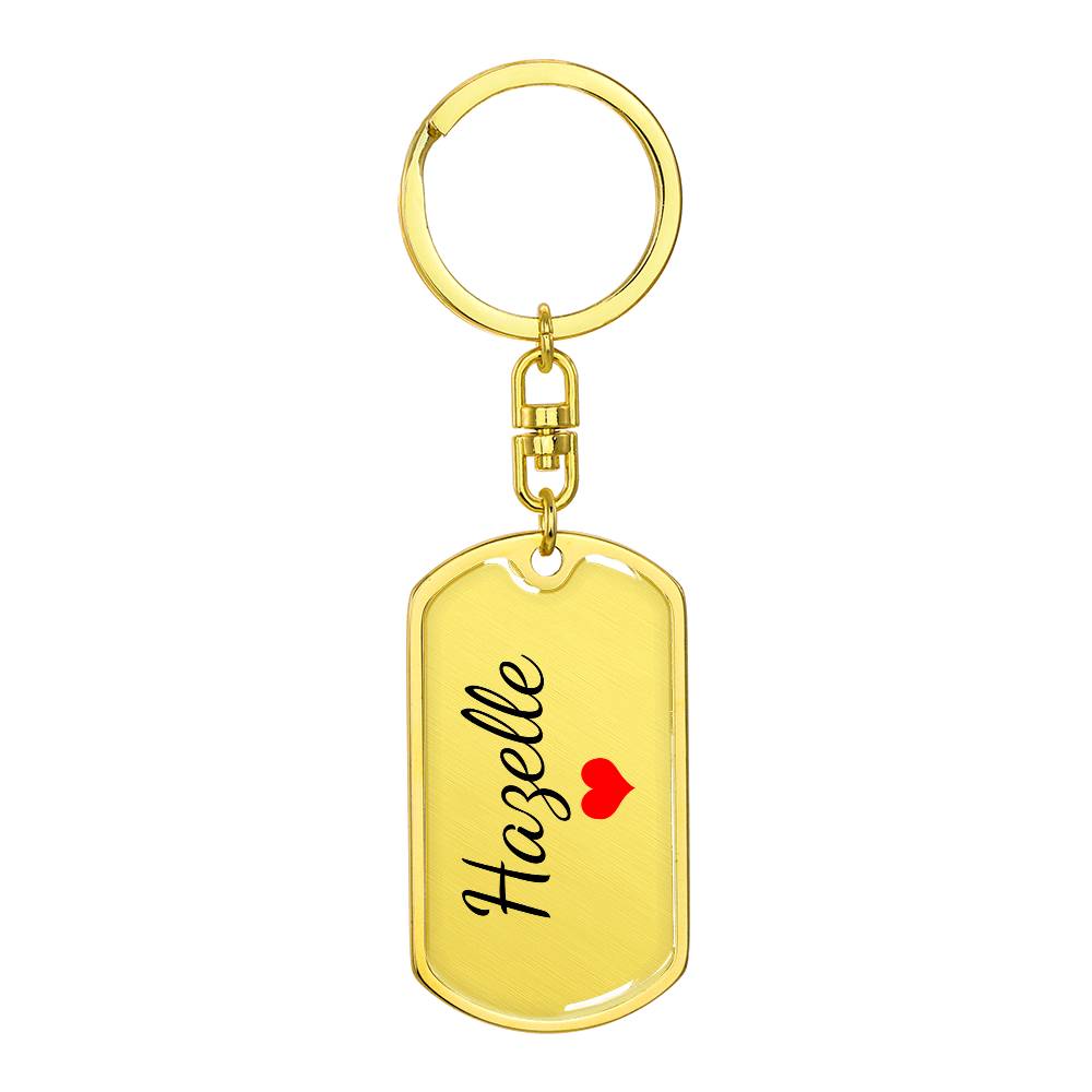 Hazelle Keychain – Name Keychain for Women