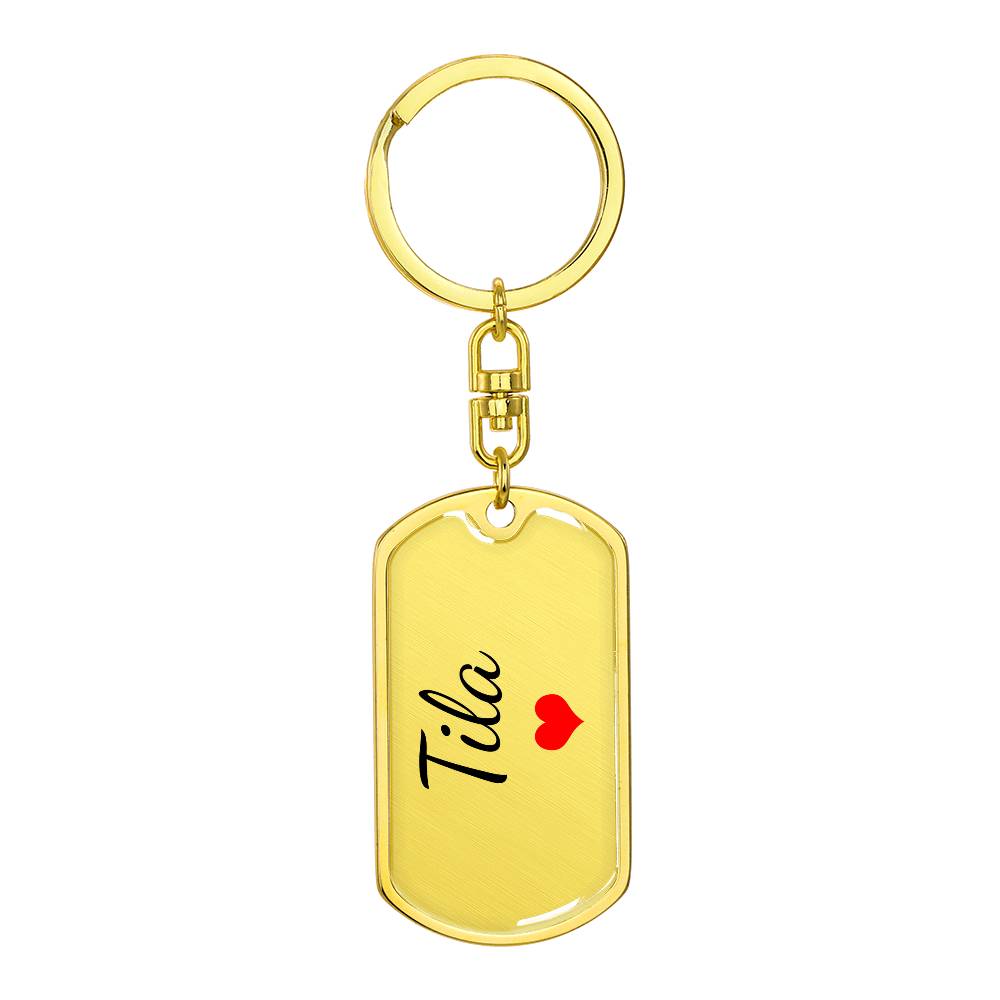 Tila Keychain – Custom Name Keychain for Women