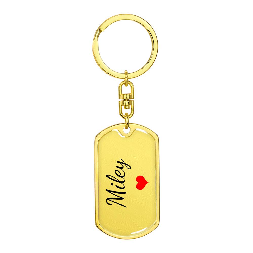 Miley Keychain – Custom Name Keychain for Women