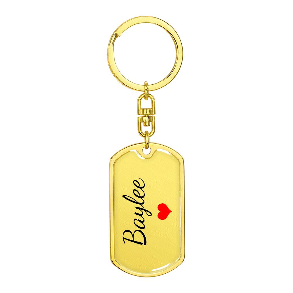 Baylee Keychain – Custom Name Keychain for Women
