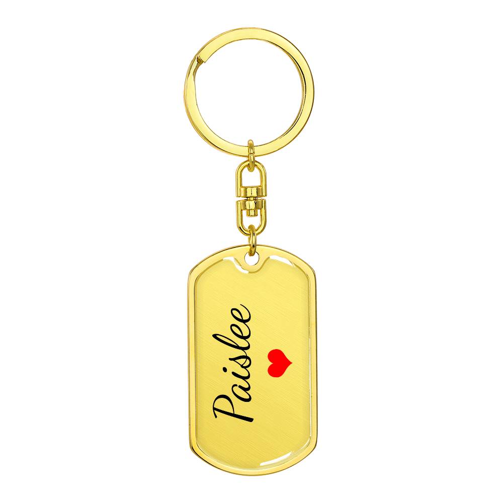 Paislee Keychain – Name Keychain for Women