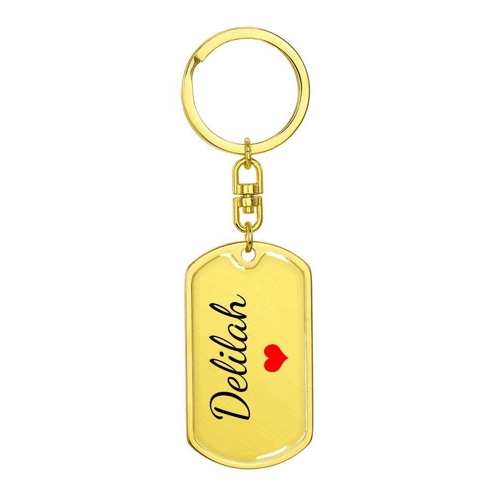 Delilah Keychain – Name Keychain for Women