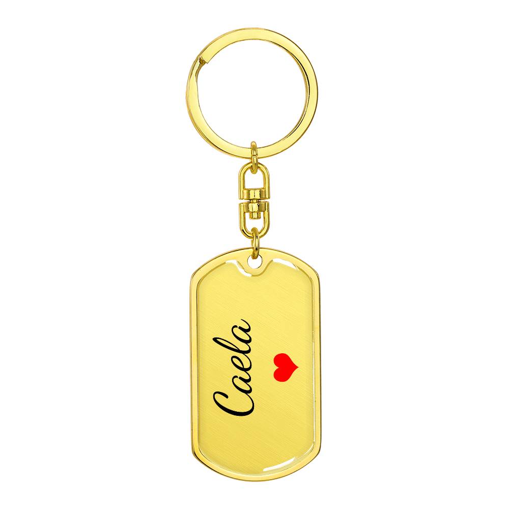 Caela Keychain – Custom Name Keychain for Women