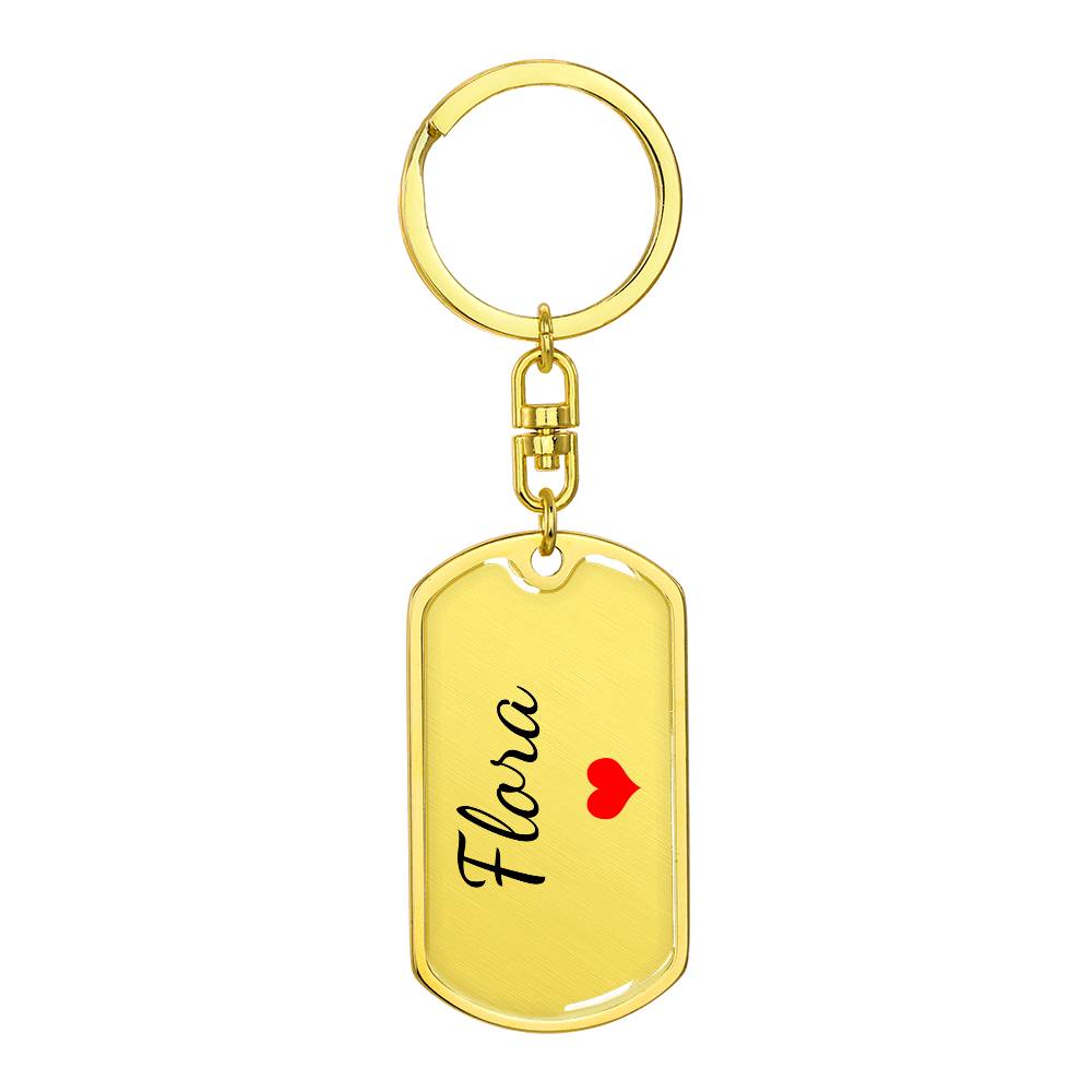 Flora Keychain – Custom Name Keychain for Women