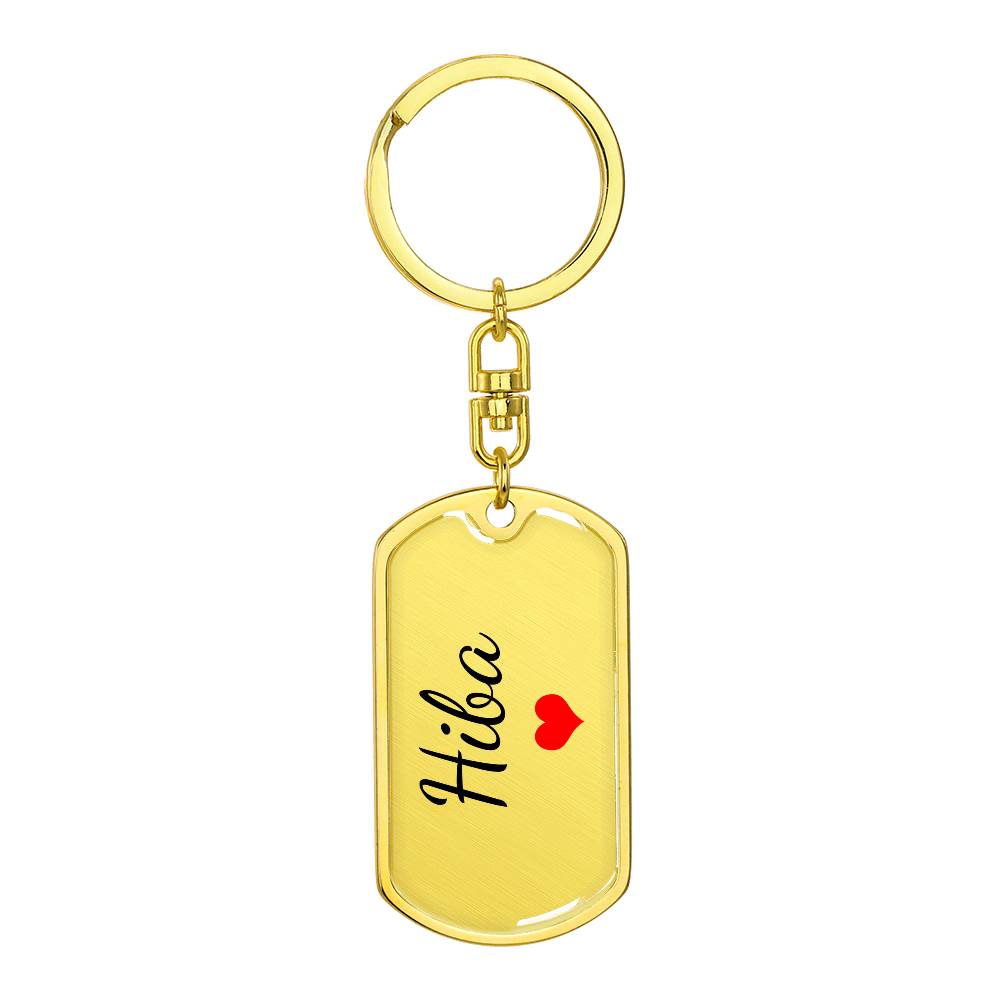 Hiba Keychain – Custom Name Keychain for Women
