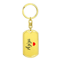 Load image into Gallery viewer, Aziza Keychain – Custom Name Keychain for Women
