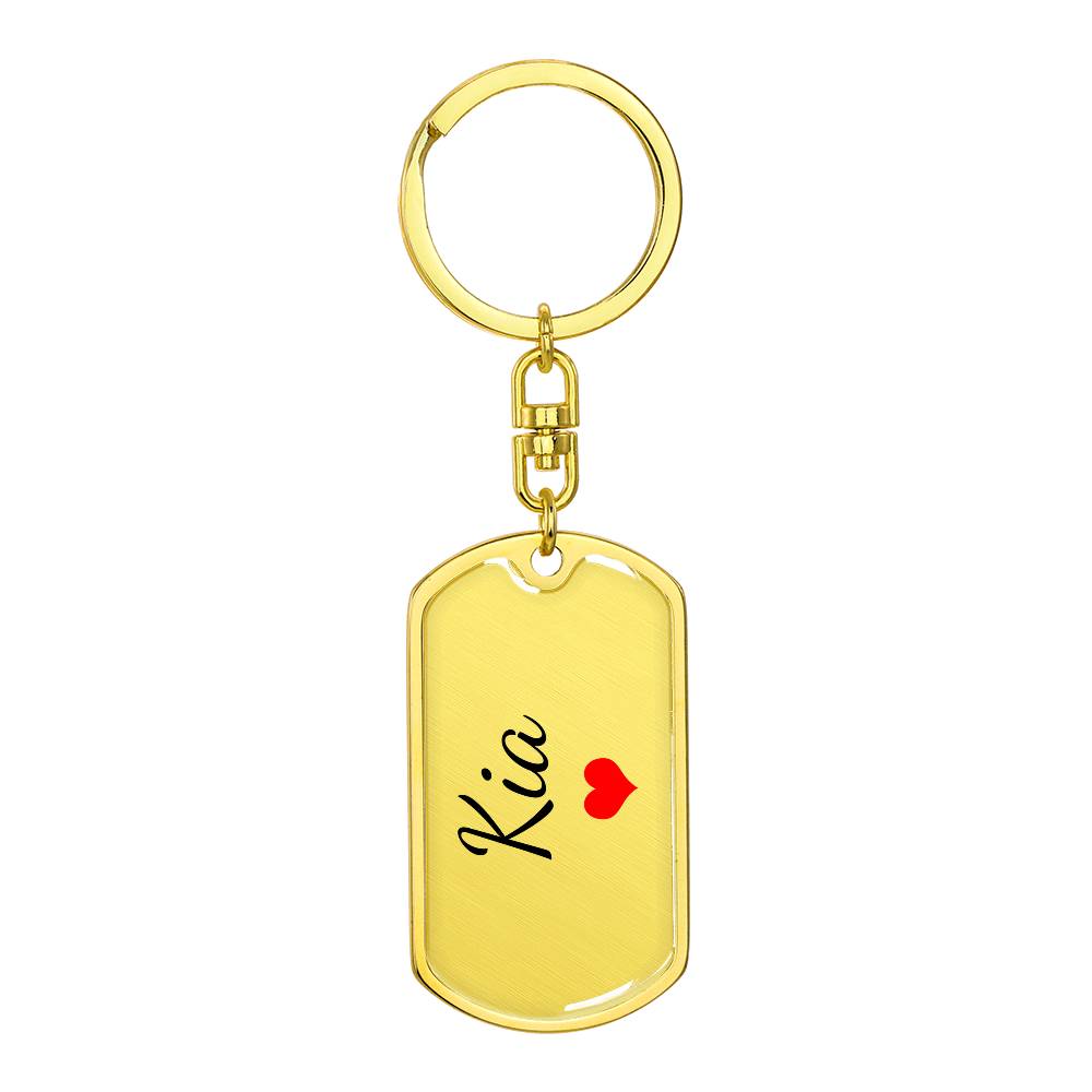 Kia Keychain – Custom Name Keychain for Women