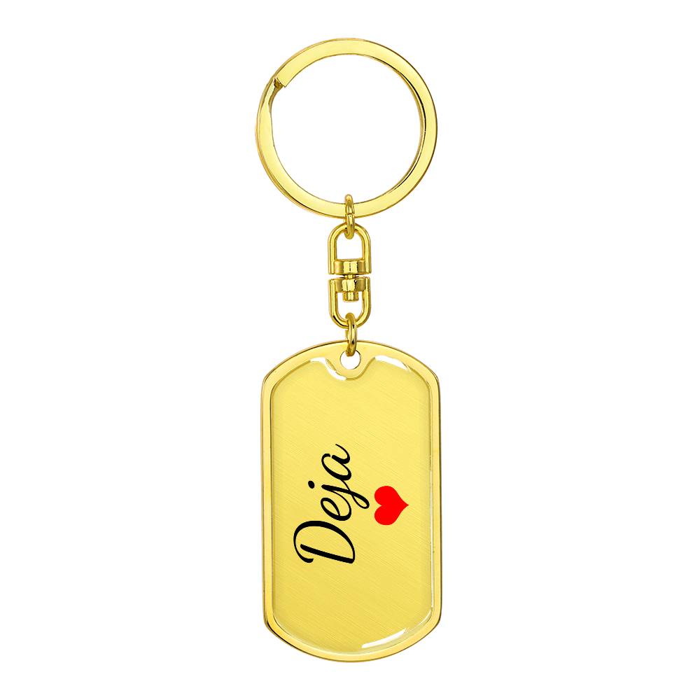 Deja Keychain – Custom Name Keychain for Women
