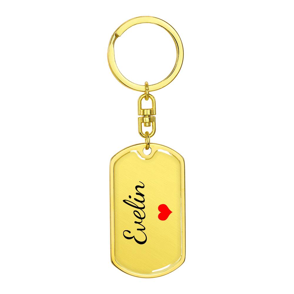 Evelin Keychain – Custom Name Keychain for Women