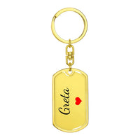 Load image into Gallery viewer, Greta Keychain – Custom Name Keychain for Women

