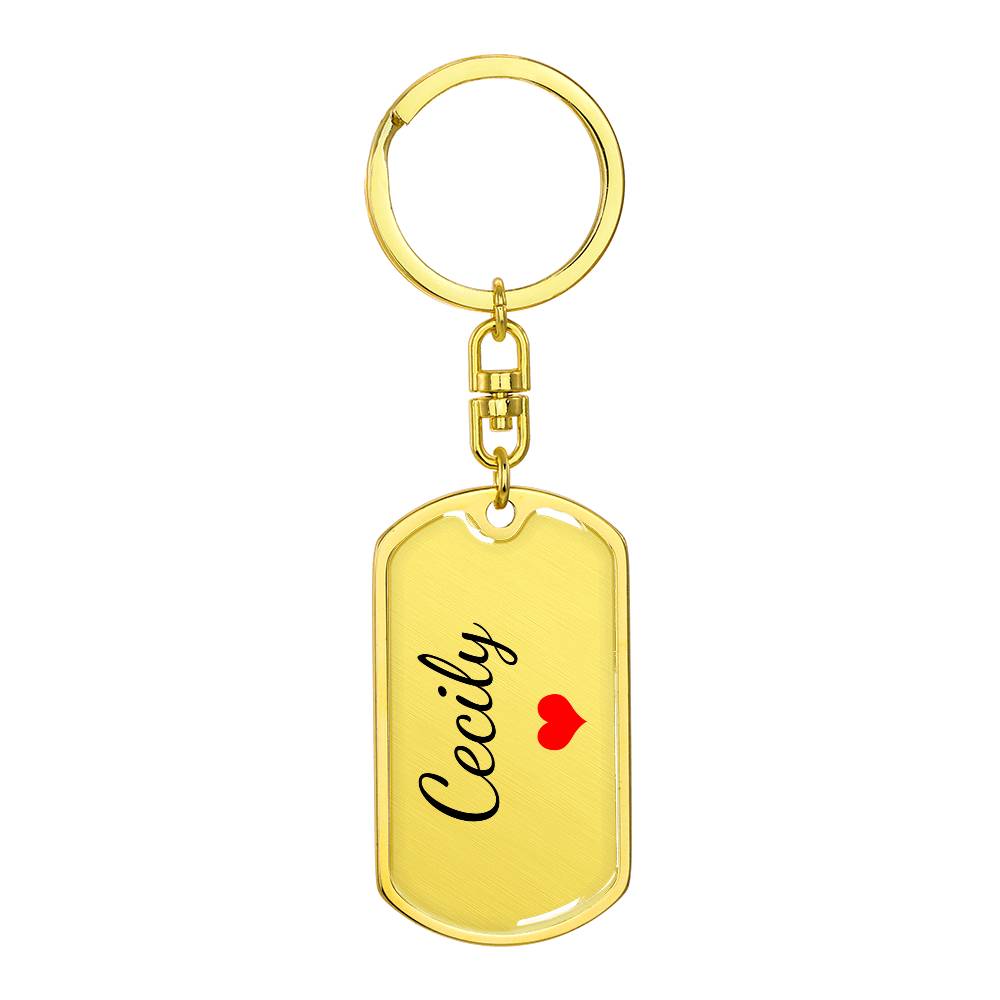 Cecily Keychain – Custom Name Keychain for Women