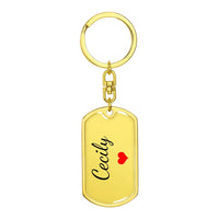 Load image into Gallery viewer, Cecily Keychain – Custom Name Keychain for Women
