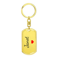 Load image into Gallery viewer, Janet Keychain – Custom Name Keychain for Women
