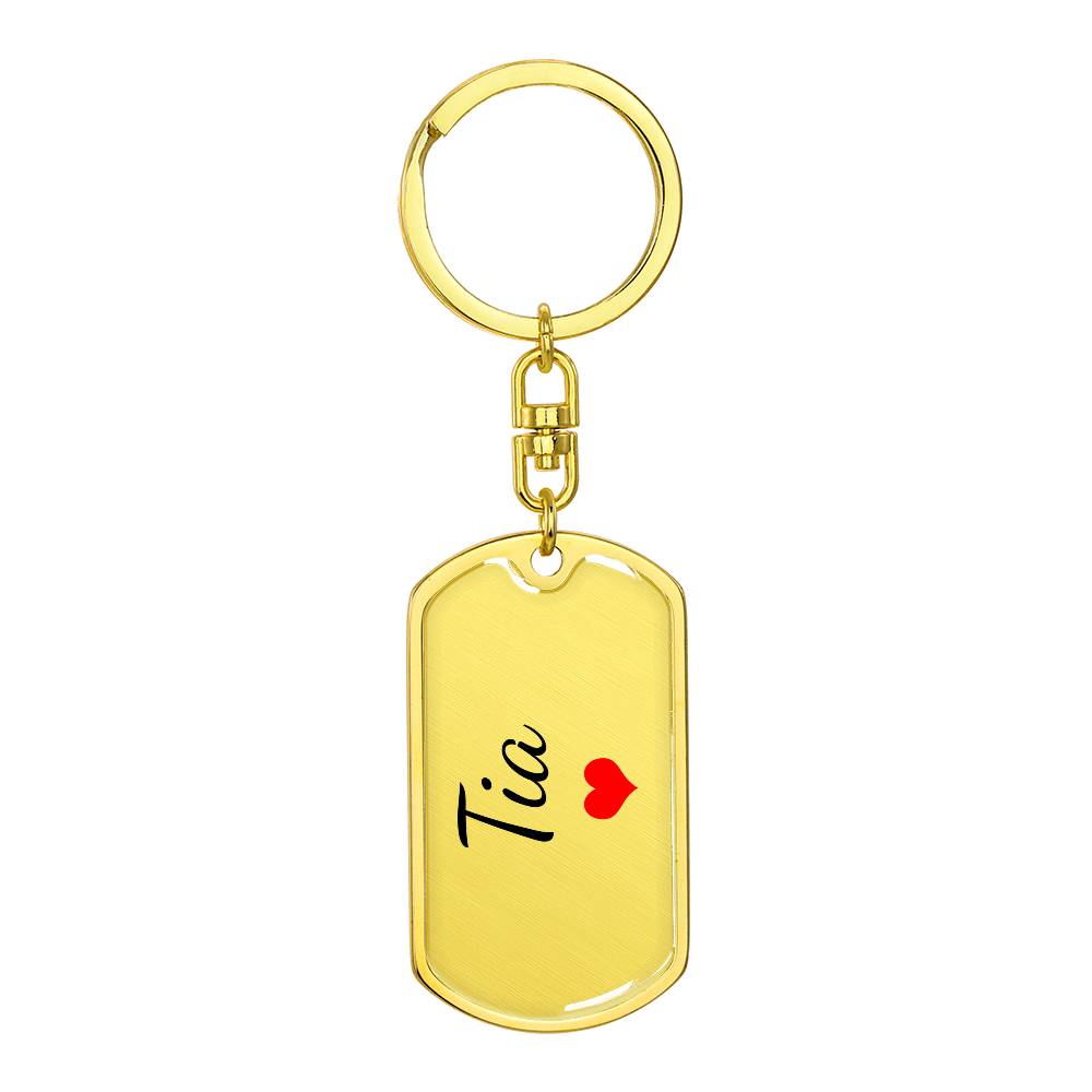 Tia Keychain – Custom Name Keychain for Women