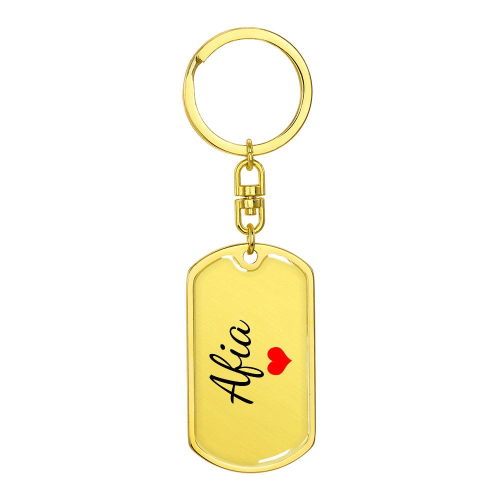 Afia Keychain – Custom Name Keychain for Women