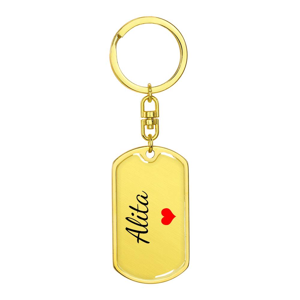 Alita Keychain – Custom Name Keychain for Women
