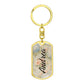 shineon dog keychain - floral with birthstone font 2