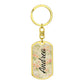 shineon dog keychain - floral with birthstone font 16