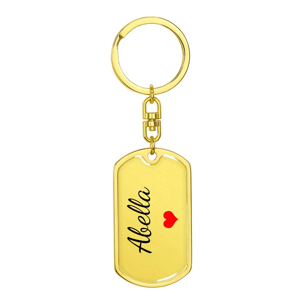Abella Keychain – Custom Name Keychain for Women