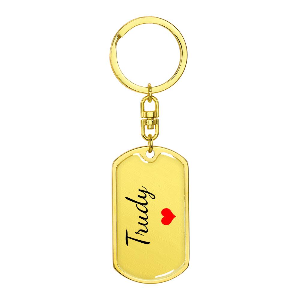 Trudy Keychain – Custom Name Keychain for Women