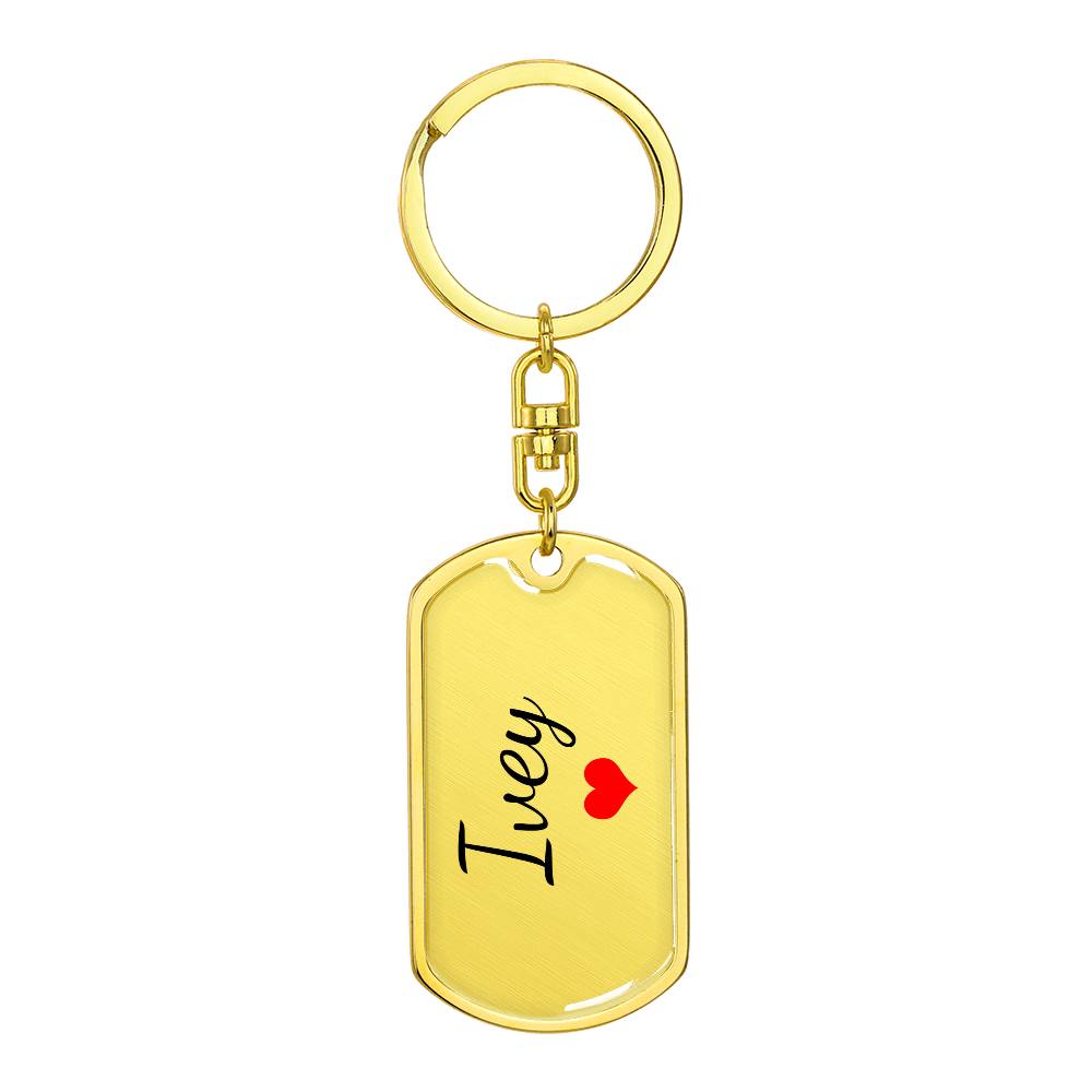 Ivey Keychain – Custom Name Keychain for Women