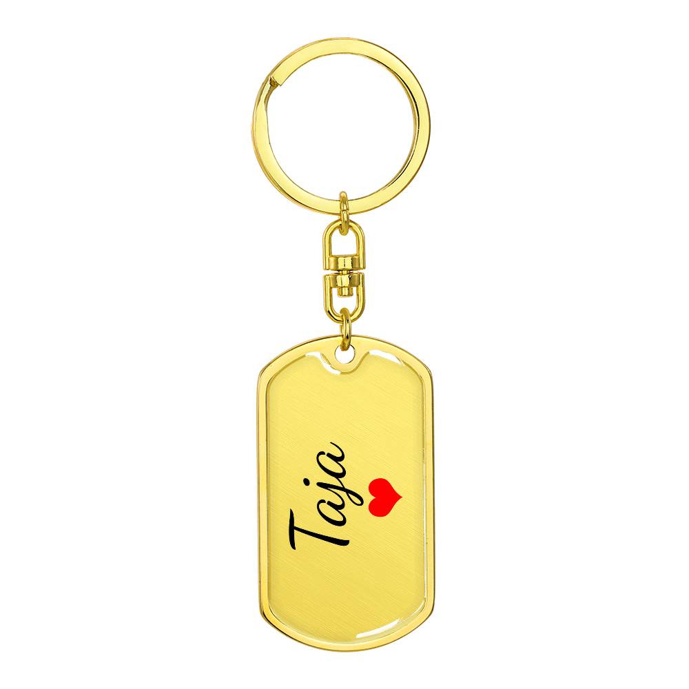 Taja Keychain – Custom Name Keychain for Women
