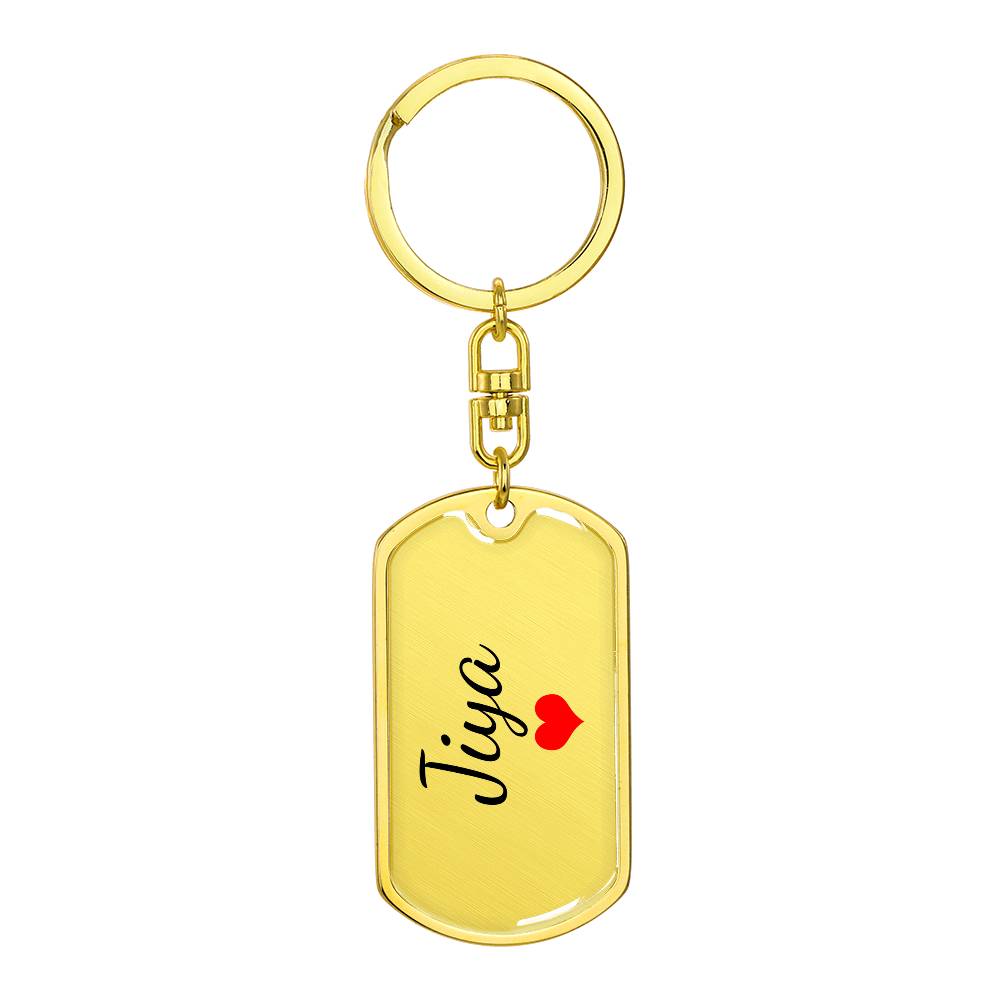 Jiya Keychain – Custom Name Keychain for Women