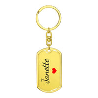 Load image into Gallery viewer, Janette Keychain – Name Keychain for Women
