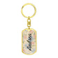 shineon dog keychain - floral with birthstone font 6