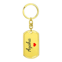 Load image into Gallery viewer, Aysha Keychain – Custom Name Keychain for Women
