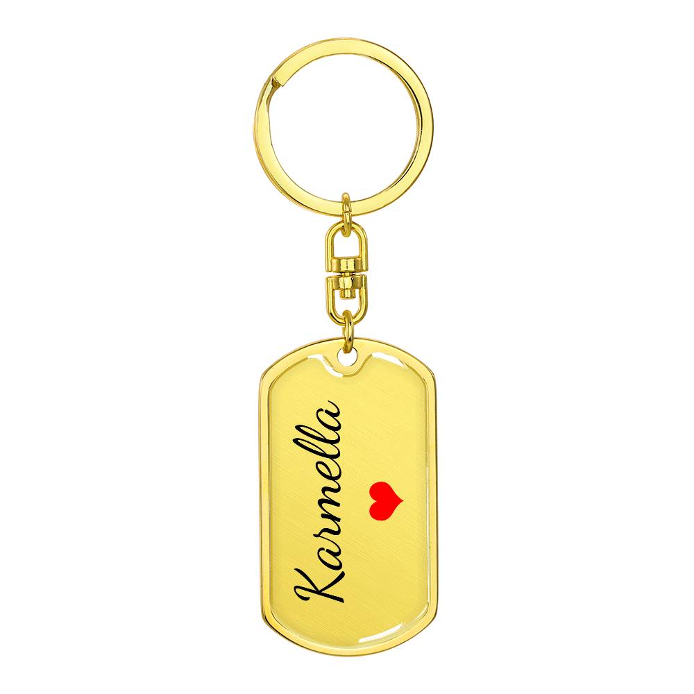 Karmella Keychain – Name Keychain Gift