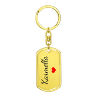 Load image into Gallery viewer, Karmella Keychain – Name Keychain Gift
