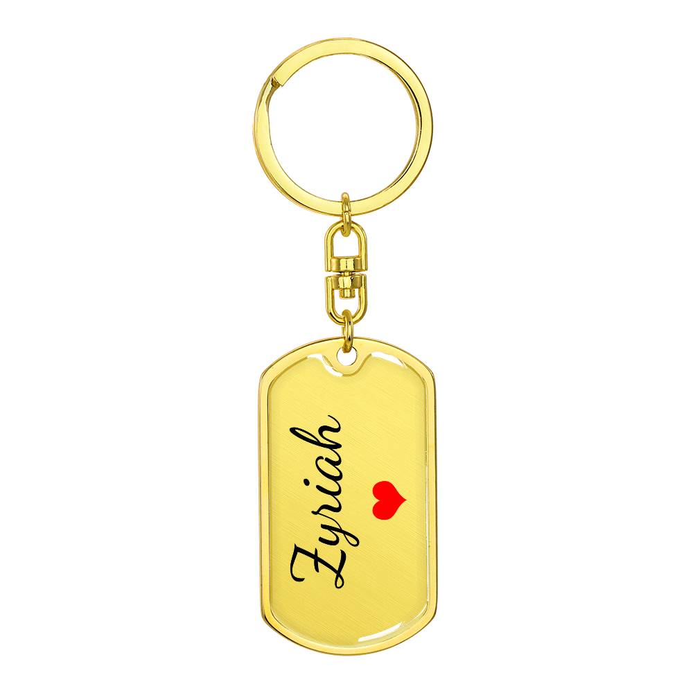 Zyriah Keychain – Custom Name Keychain for Women