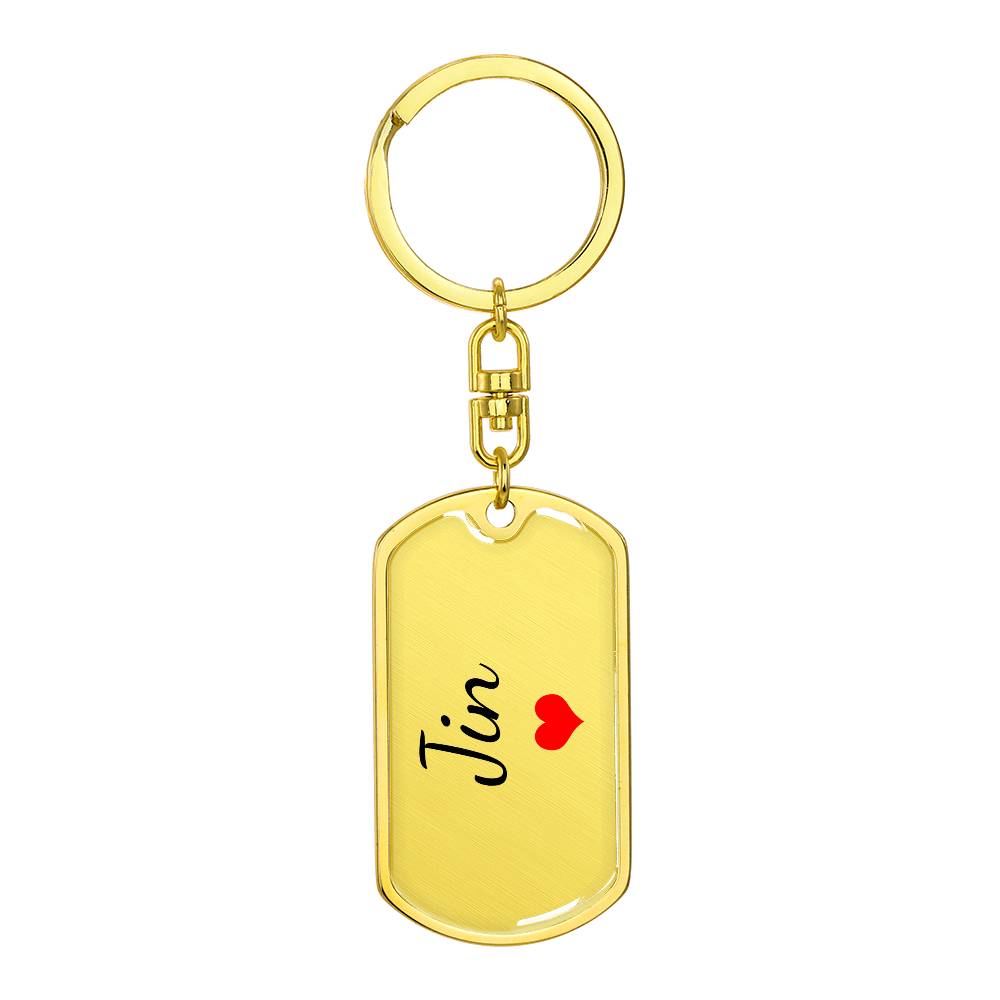 Jin Keychain – Custom Name Keychain for Women