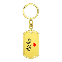 Load image into Gallery viewer, Aisha Keychain – Custom Name Keychain for Women
