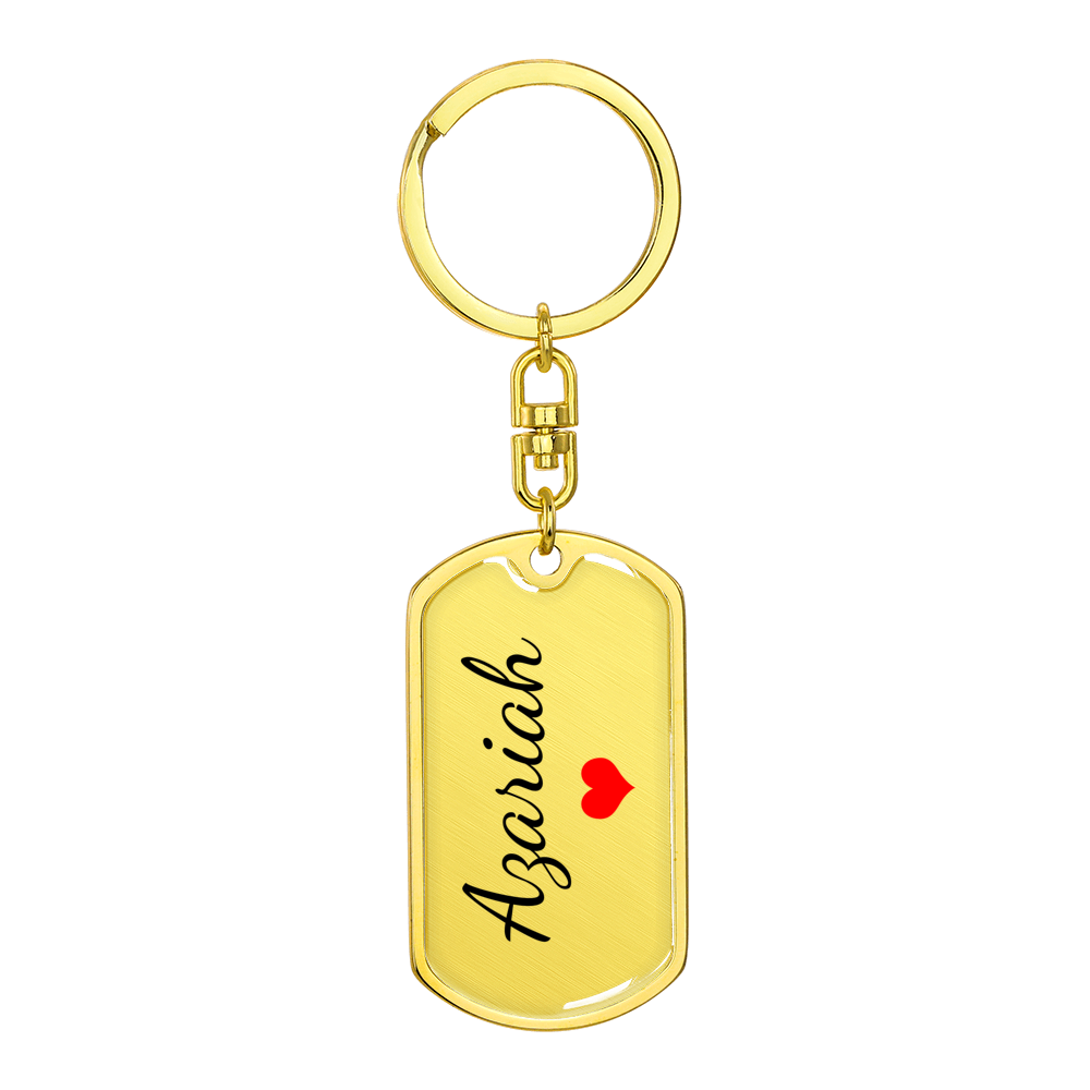 Azariah Keychain – Name Keychain for Women