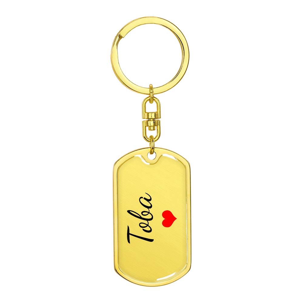 Toba Keychain – Custom Name Keychain for Women
