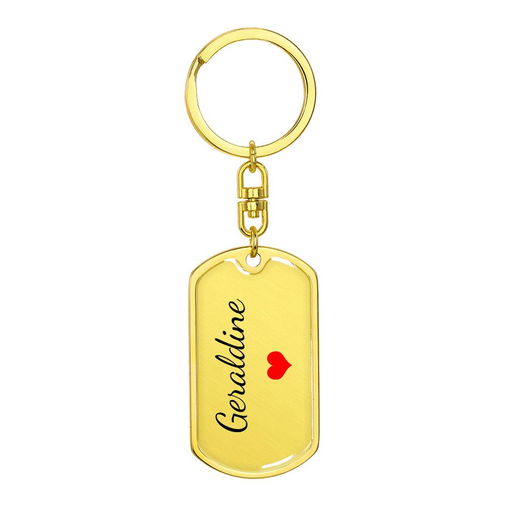 Geraldine Keychain – Name Keychain Gift