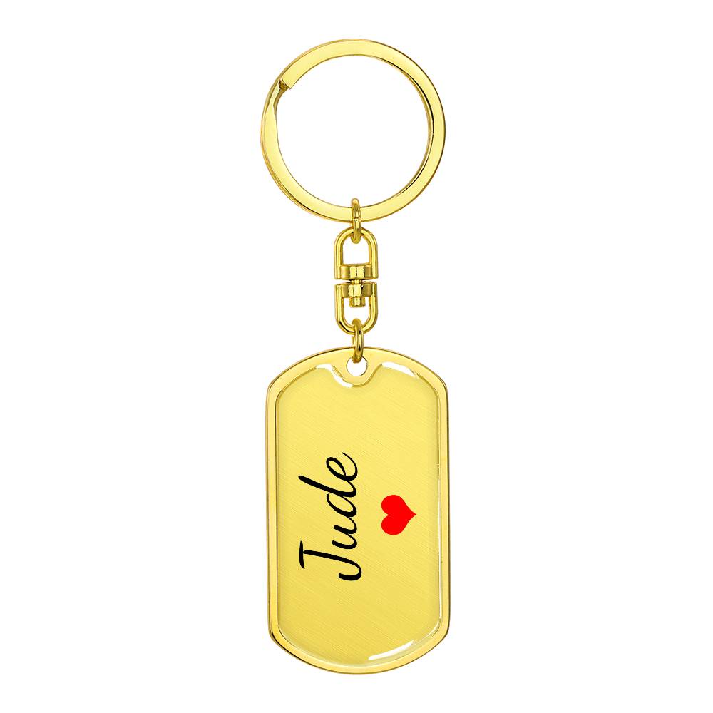 Jude Keychain – Custom Name Keychain for Women